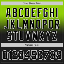 Load image into Gallery viewer, Custom Neon Green Black-White Authentic Fade Fashion Baseball Jersey
