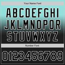 Load image into Gallery viewer, Custom Ice Blue Black-White Authentic Fade Fashion Baseball Jersey