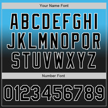 Load image into Gallery viewer, Custom Sky Blue Black-White Authentic Fade Fashion Baseball Jersey