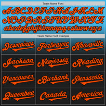 Load image into Gallery viewer, Custom Sky Blue Orange-Black Authentic Fade Fashion Baseball Jersey
