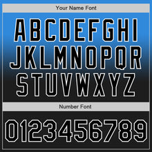 Load image into Gallery viewer, Custom Electric Blue Black-White Authentic Fade Fashion Baseball Jersey