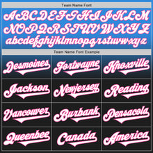 Load image into Gallery viewer, Custom Electric Blue Black-Pink Authentic Fade Fashion Baseball Jersey