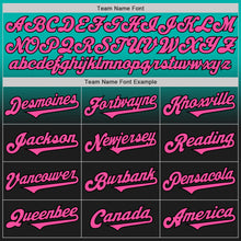 Load image into Gallery viewer, Custom Aqua Pink-Black Authentic Fade Fashion Baseball Jersey