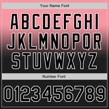 Load image into Gallery viewer, Custom Medium Pink Black-White Authentic Fade Fashion Baseball Jersey