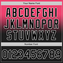Load image into Gallery viewer, Custom Neon Pink Black-White Authentic Fade Fashion Baseball Jersey