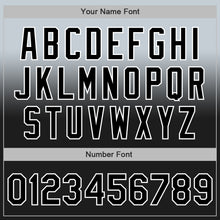 Load image into Gallery viewer, Custom Silver Black-White Authentic Fade Fashion Baseball Jersey