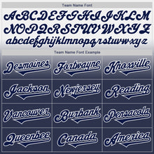 Load image into Gallery viewer, Custom White Navy Authentic Fade Fashion Baseball Jersey