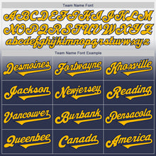 Load image into Gallery viewer, Custom White Gold-Navy Authentic Fade Fashion Baseball Jersey