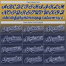 Load image into Gallery viewer, Custom Old Gold Navy-White Authentic Fade Fashion Baseball Jersey