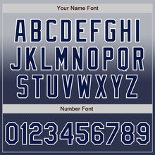 Load image into Gallery viewer, Custom Gray Navy-White Authentic Fade Fashion Baseball Jersey