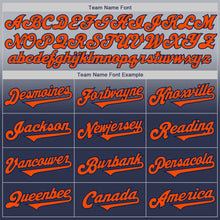 Load image into Gallery viewer, Custom Gray Orange-Navy Authentic Fade Fashion Baseball Jersey