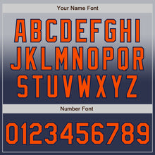 Load image into Gallery viewer, Custom Gray Orange-Navy Authentic Fade Fashion Baseball Jersey