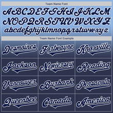 Load image into Gallery viewer, Custom Light Blue Navy-White Authentic Fade Fashion Baseball Jersey