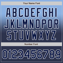 Load image into Gallery viewer, Custom Light Blue Navy-White Authentic Fade Fashion Baseball Jersey