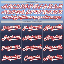 Load image into Gallery viewer, Custom Light Blue Navy-Red Authentic Fade Fashion Baseball Jersey