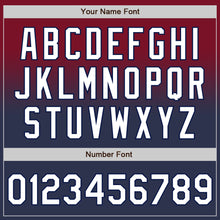 Load image into Gallery viewer, Custom Crimson White-Navy Authentic Fade Fashion Baseball Jersey