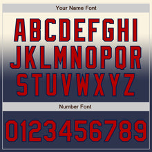 Load image into Gallery viewer, Custom Cream Red-Navy Authentic Fade Fashion Baseball Jersey