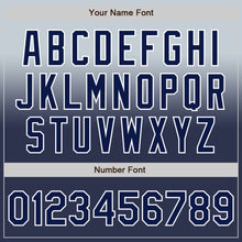 Load image into Gallery viewer, Custom Silver Navy-White Authentic Fade Fashion Baseball Jersey