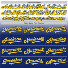 Load image into Gallery viewer, Custom White Yellow-Royal Authentic Fade Fashion Baseball Jersey