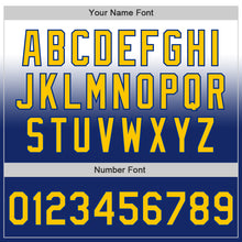 Load image into Gallery viewer, Custom White Yellow-Royal Authentic Fade Fashion Baseball Jersey
