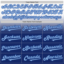 Load image into Gallery viewer, Custom White Light Blue-Royal Authentic Fade Fashion Baseball Jersey