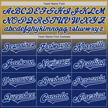 Load image into Gallery viewer, Custom Old Gold Royal-White Authentic Fade Fashion Baseball Jersey