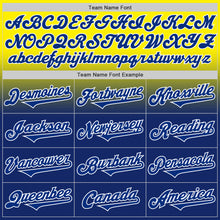 Load image into Gallery viewer, Custom Light Yellow Royal-White Authentic Fade Fashion Baseball Jersey