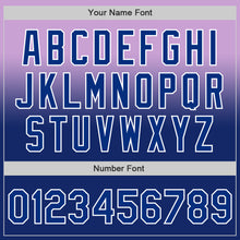 Load image into Gallery viewer, Custom Light Purple Royal-White Authentic Fade Fashion Baseball Jersey