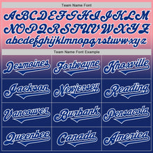 Load image into Gallery viewer, Custom Medium Pink Royal-White Authentic Fade Fashion Baseball Jersey