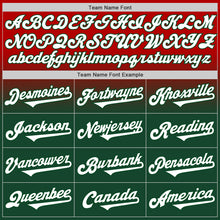 Load image into Gallery viewer, Custom Red White-Green Authentic Fade Fashion Baseball Jersey