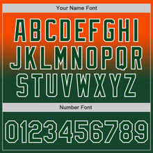 Load image into Gallery viewer, Custom Orange Green-White Authentic Fade Fashion Baseball Jersey