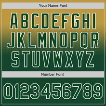 Load image into Gallery viewer, Custom Old Gold Green-White Authentic Fade Fashion Baseball Jersey