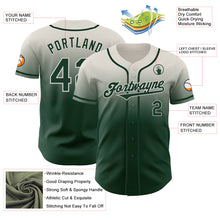 Load image into Gallery viewer, Custom Cream Green Authentic Fade Fashion Baseball Jersey