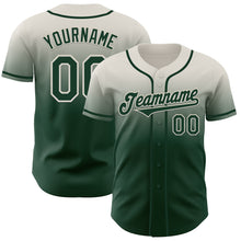Load image into Gallery viewer, Custom Cream Green Authentic Fade Fashion Baseball Jersey