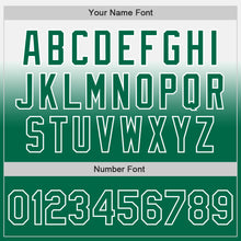 Load image into Gallery viewer, Custom White Kelly Green Authentic Fade Fashion Baseball Jersey