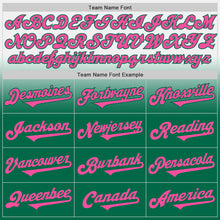 Load image into Gallery viewer, Custom White Pink-Kelly Green Authentic Fade Fashion Baseball Jersey