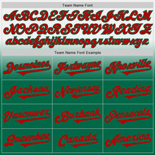 Load image into Gallery viewer, Custom White Red-Kelly Green Authentic Fade Fashion Baseball Jersey