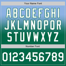 Load image into Gallery viewer, Custom Light Blue White-Kelly Green Authentic Fade Fashion Baseball Jersey