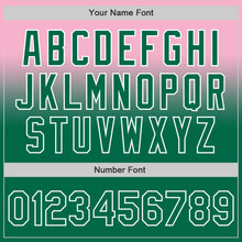 Load image into Gallery viewer, Custom Light Pink Kelly Green-White Authentic Fade Fashion Baseball Jersey