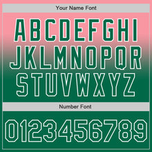 Load image into Gallery viewer, Custom Medium Pink Kelly Green-White Authentic Fade Fashion Baseball Jersey
