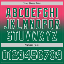 Load image into Gallery viewer, Custom Neon Pink Kelly Green-White Authentic Fade Fashion Baseball Jersey