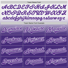 Load image into Gallery viewer, Custom White Purple Authentic Fade Fashion Baseball Jersey