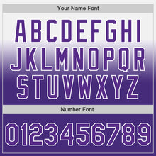 Load image into Gallery viewer, Custom White Purple Authentic Fade Fashion Baseball Jersey