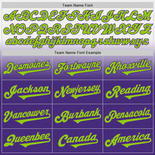 Load image into Gallery viewer, Custom White Neon Green-Purple Authentic Fade Fashion Baseball Jersey