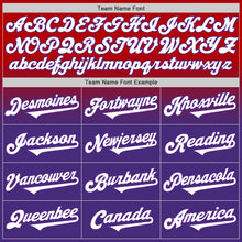 Load image into Gallery viewer, Custom Red White-Purple Authentic Fade Fashion Baseball Jersey