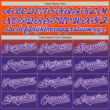 Load image into Gallery viewer, Custom Orange Purple-White Authentic Fade Fashion Baseball Jersey