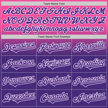 Load image into Gallery viewer, Custom Pink Purple-White Authentic Fade Fashion Baseball Jersey