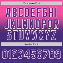 Load image into Gallery viewer, Custom Pink Purple-White Authentic Fade Fashion Baseball Jersey