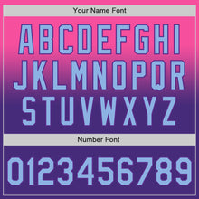 Load image into Gallery viewer, Custom Pink Light Blue-Purple Authentic Fade Fashion Baseball Jersey