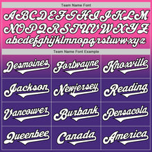 Load image into Gallery viewer, Custom Pink White Purple-Black Authentic Fade Fashion Baseball Jersey
